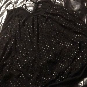 Black with gold dots cami NWOTs